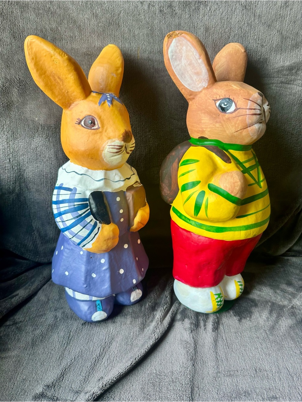 BACK TO SCHOOL BUNNY VINTAGE STYLE collectable Set -German Made
